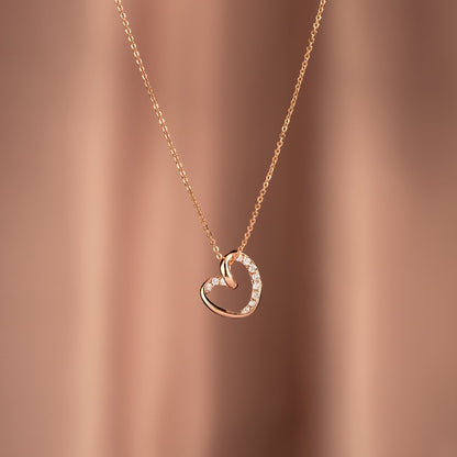 My Beautiful Granddaughter Twist Pave Heart Necklace
