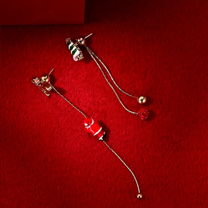 Christmas Santa Claus Tassel Earrings