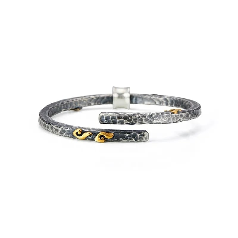 Sterling Silver Bracelet | The Mahayana Heart Sutra | There's a bright spot in every dark cloud