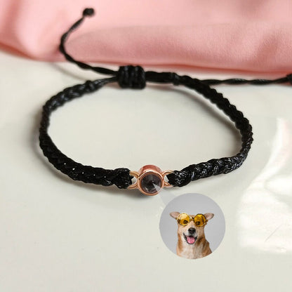 Sterling Silver Personalized Rope Picture Projection Bracelet Sincere Gift