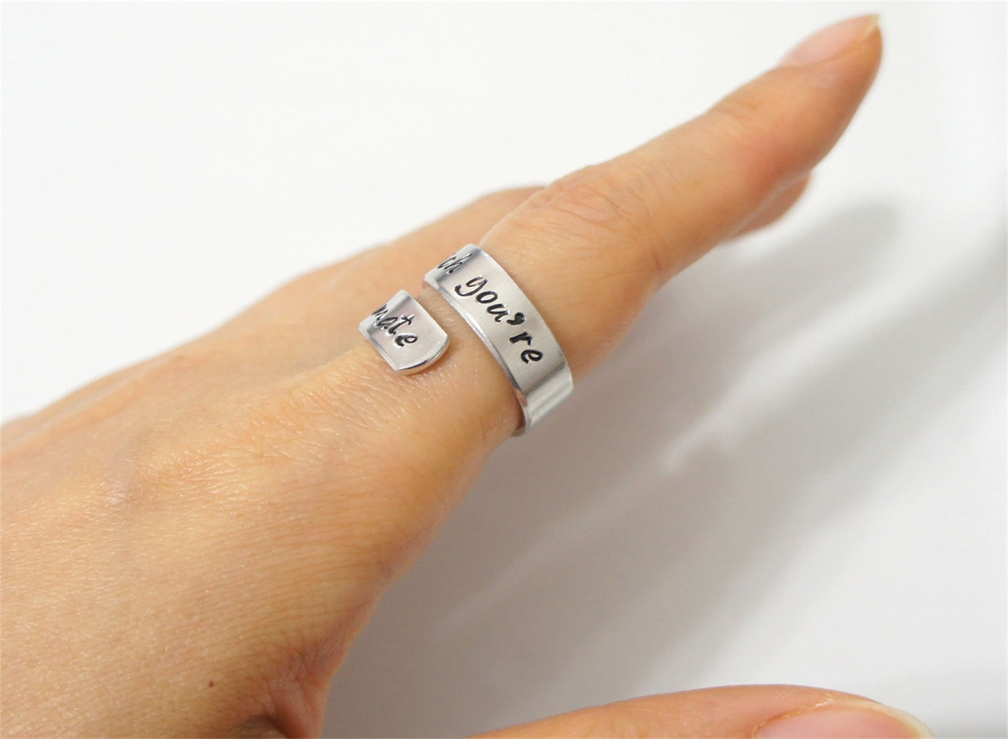 Interesting Inspirational Gift. Motivational Ring. Wrap Ring