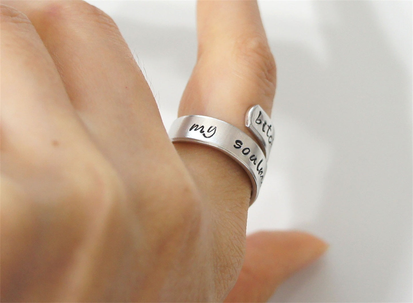 Interesting Inspirational Gift. Motivational Ring. Wrap Ring