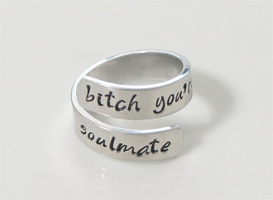 Interesting Inspirational Gift. Motivational Ring. Wrap Ring