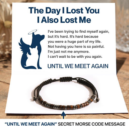 The Day I Lost You Pet Memorial Morse Code Bracelet