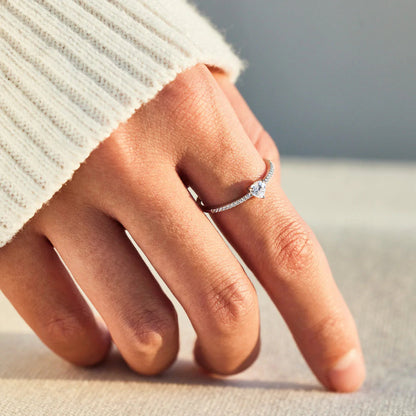 My Heart's First Home Layered Heart Ring