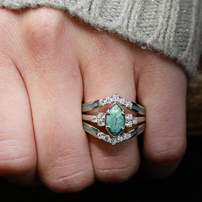 BLACK FRIDAY SALE 60% OFF✨Turquoise Creative 3-Piece Ring