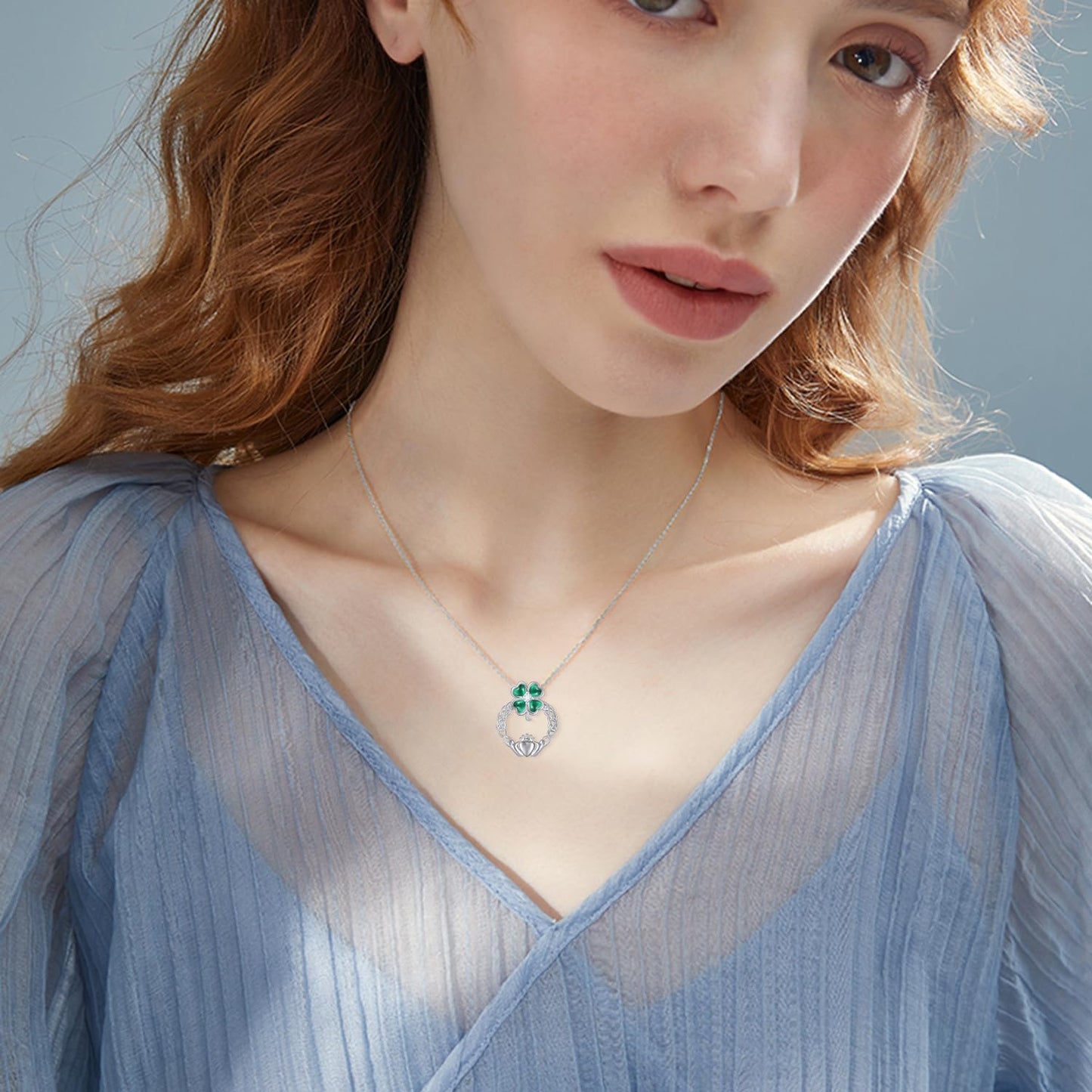 🍀Four Leaf Clover Necklace - St Patricks Day Jewelry