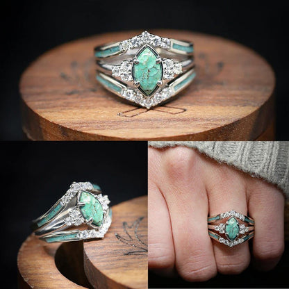 BLACK FRIDAY SALE 60% OFF✨Turquoise Creative 3-Piece Ring