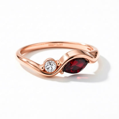 Husband&Wife Infinity Birthstone Ring