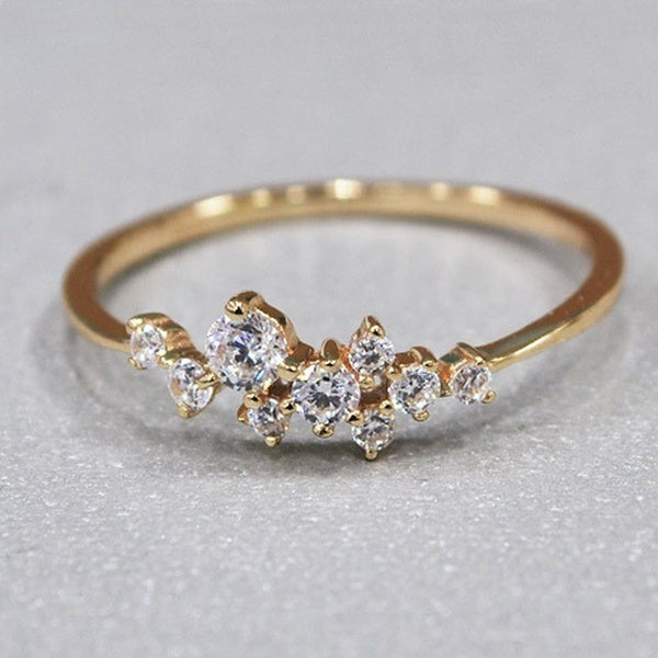 Floral Cluster Moissanite Ring