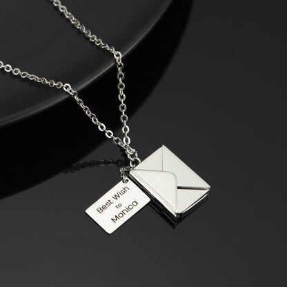 Tiny Wishful Envelope Necklace