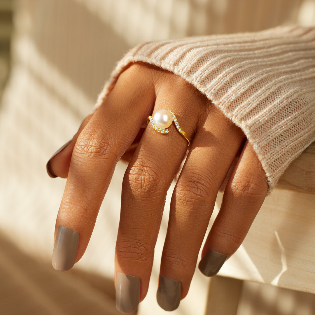 You're The Best Thing To Ever Happen To Me Pearl Wrapped Ring