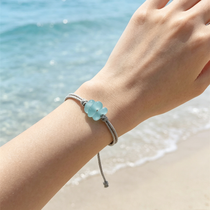 FOR MY SOUL SISTER- LET US FEEL THE SUNSHINE TOGETHER SEA GLASS BRACELET
