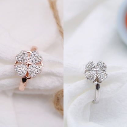 Four-Leaf Clovers Rotating Ring