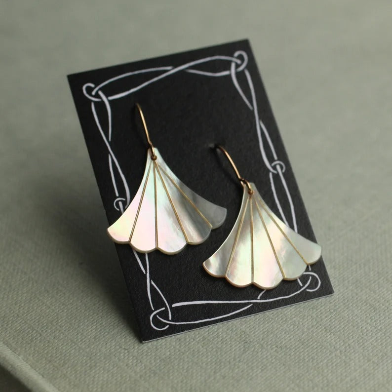 🌊Summer Hot Sale✨ The Birth of Venus Art Deco Pearl Drop Earrings
