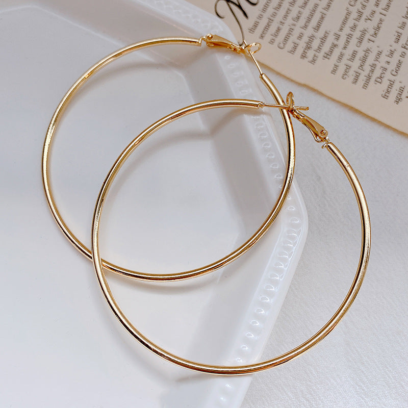 Plain Metal Hoop Earrings