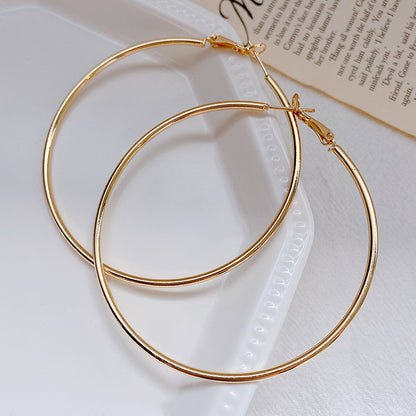 Plain Metal Hoop Earrings