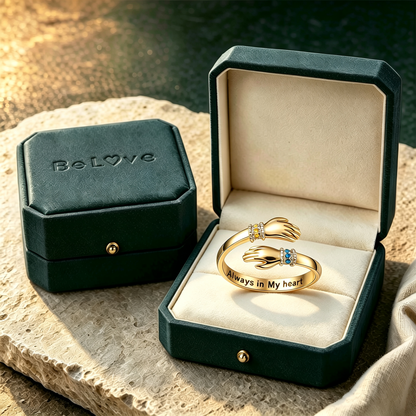 Hug From Heaven – Personalized Memorial Birthstone Ring
