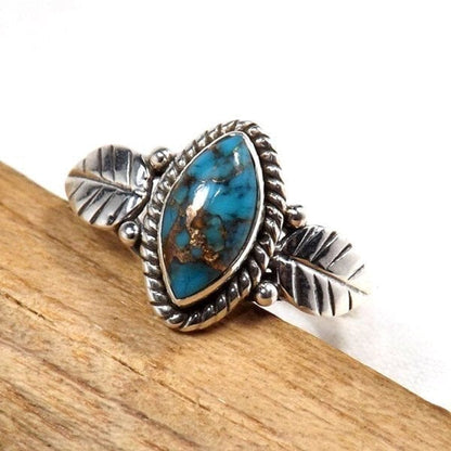 🎁Vintage Turquoise Leaf Ring