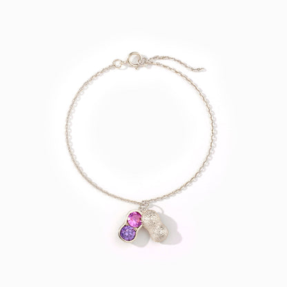 We Are Besties Birthstone Peanut Bracelet