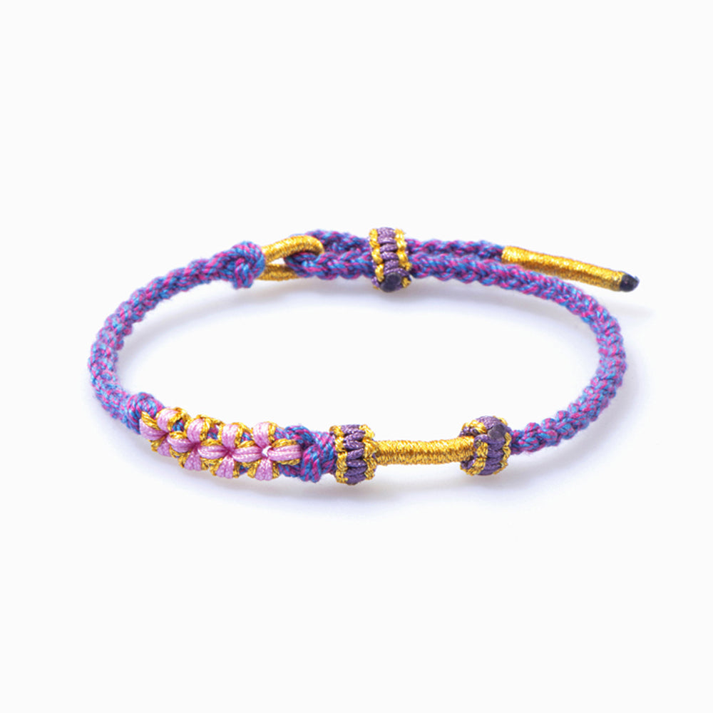TO MY GRANDDAUGHTER "A LINK THAT CAN NEVER BE UNDONE" PEACH BLOSSOM BRACELET