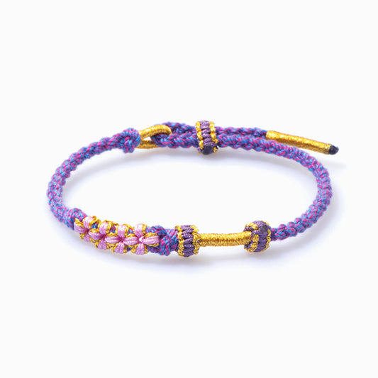 TO MY GRANDDAUGHTER "A LINK THAT CAN NEVER BE UNDONE" PEACH BLOSSOM BRACELET