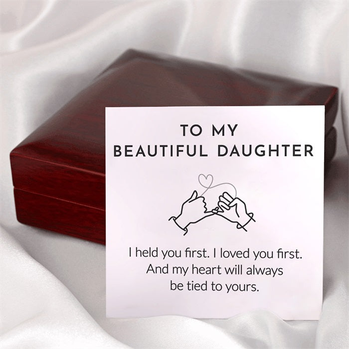 To My Beautiful Daughter - Forever Love Knot Sterling Silver Earring