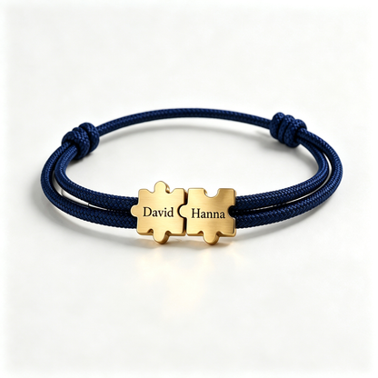 To My Man- Couple Puzzle Custom Name Bracelet