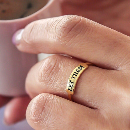 [IMMEDIATE 49% DISCOUNT🛒] - LET THEM DAINTY BAR RING 140 reviews