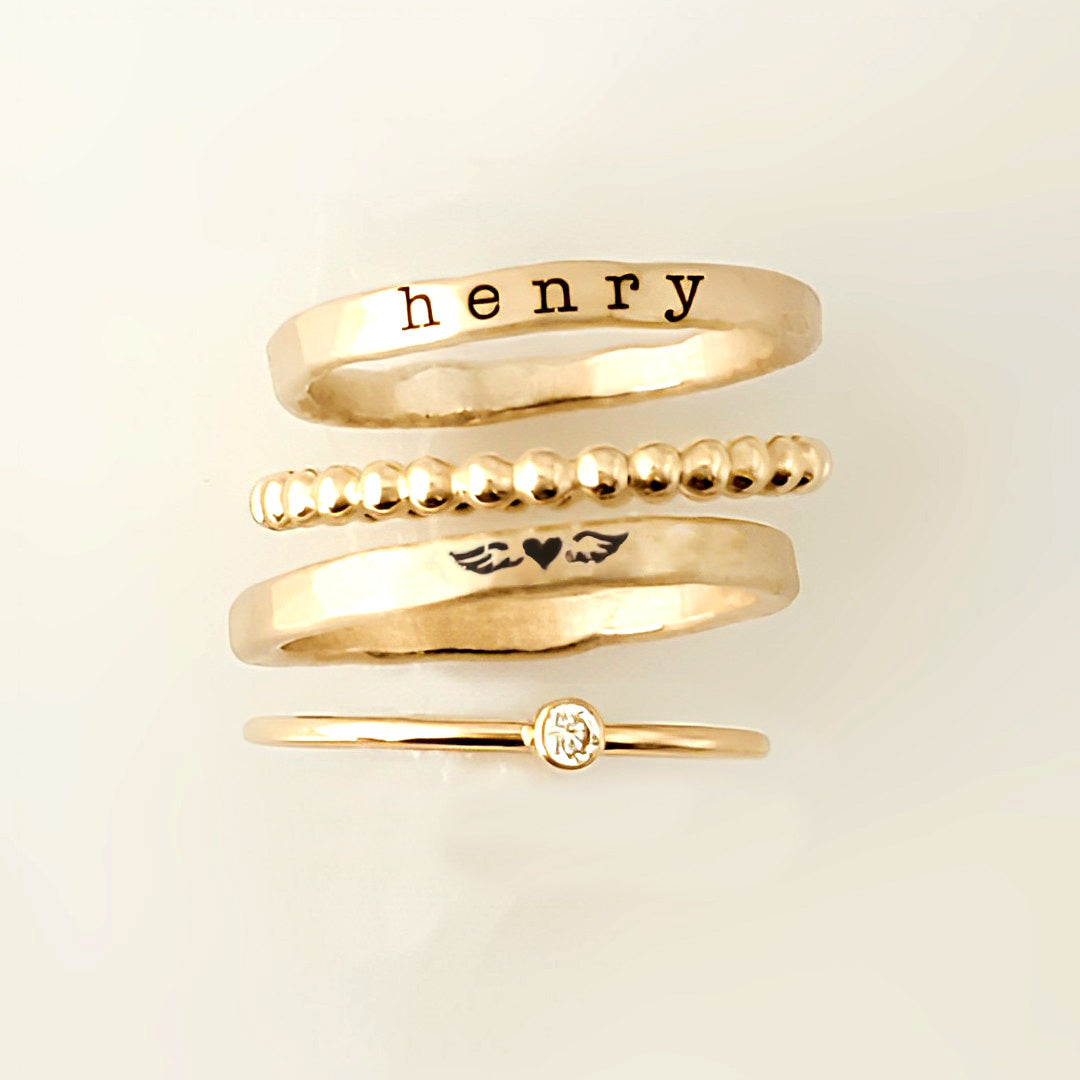 FOR MEMORIAL - S925 I WILL LOVE YOU FOR EVERY SECOND OF MINE CUSTOM NAME WINGS RING