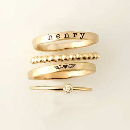 FOR MEMORIAL - S925 I WILL LOVE YOU FOR EVERY SECOND OF MINE CUSTOM NAME WINGS RING