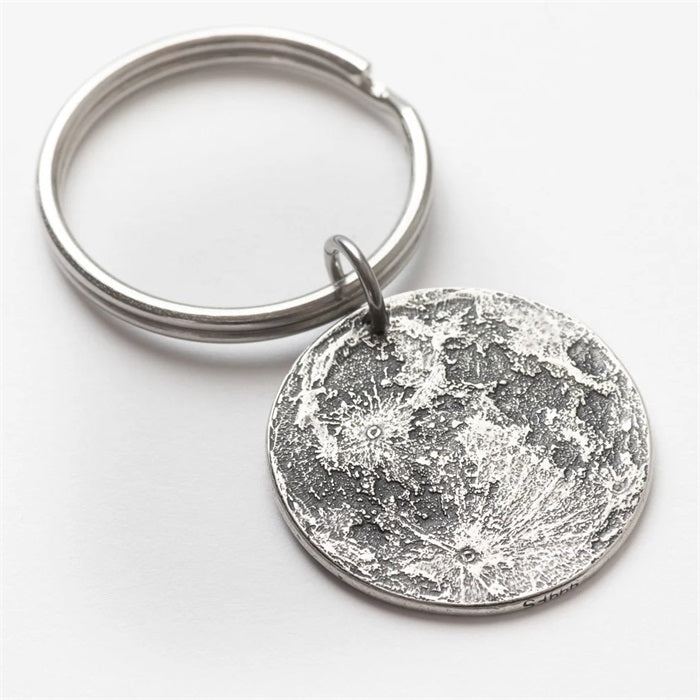 Silver Full Moon Necklace Charm