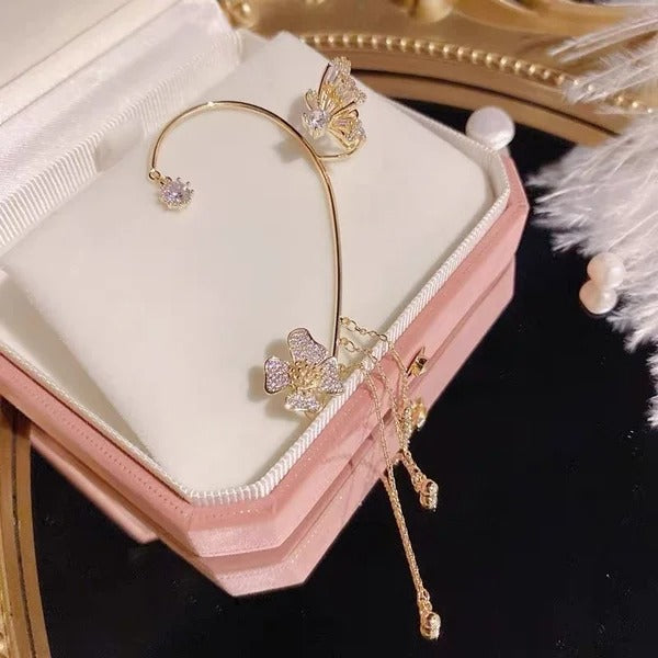 -Butterfly Tassel Style Zircon Earrings | Perfect Gift🎁