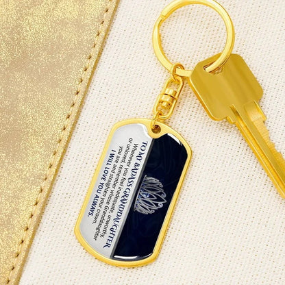 To My Badass Granddaughter - Keepsake for Granddaughter Keychain