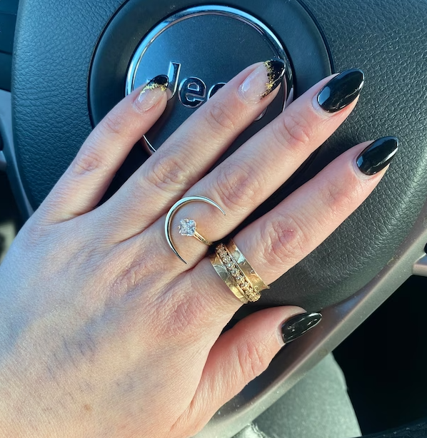 🎄CHRISTMAS HOT SALE❄-Crystal Crescent Ring