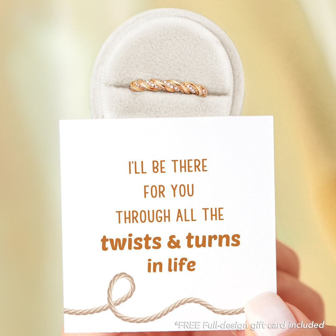 Through All The Twists And Turns Twisted Gold Ring S925