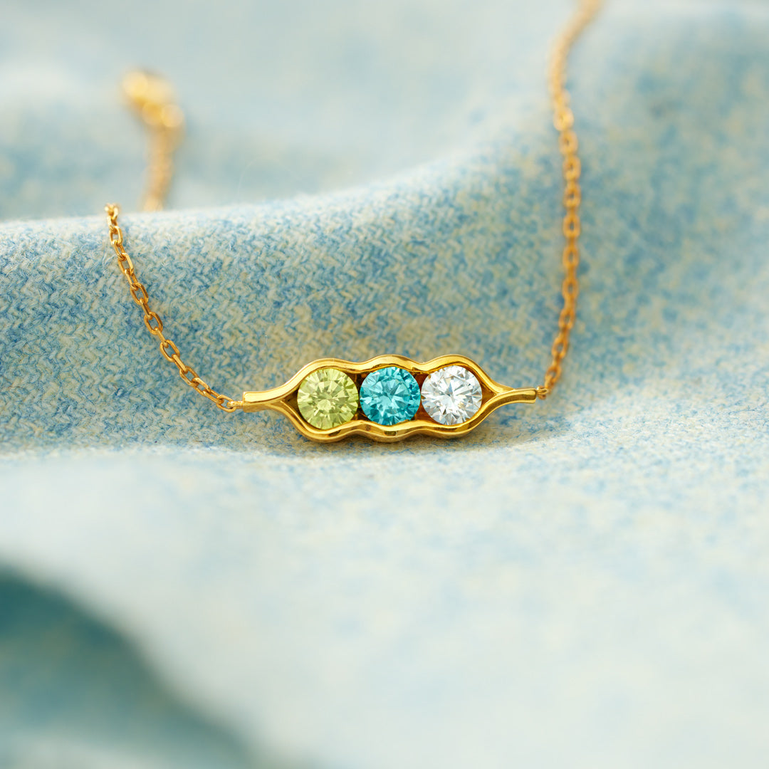 For Friend- We're Peas in a Pod 2-6 Birthstone Bracelet