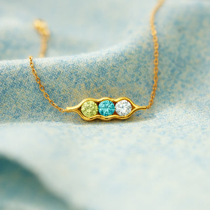 For Friend- We're Peas in a Pod 2-6 Birthstone Bracelet