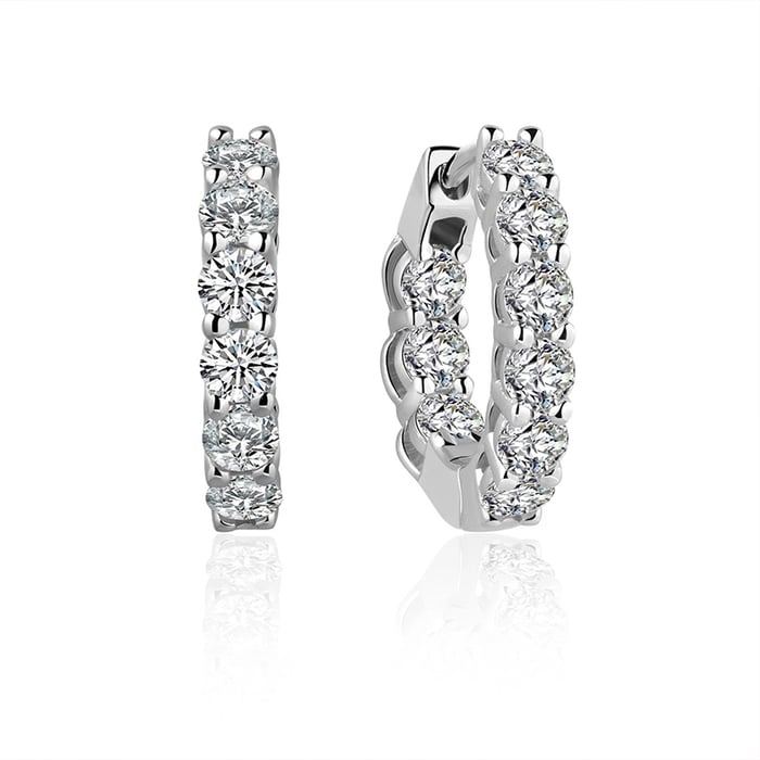 925 Silver Moissanite Earrings