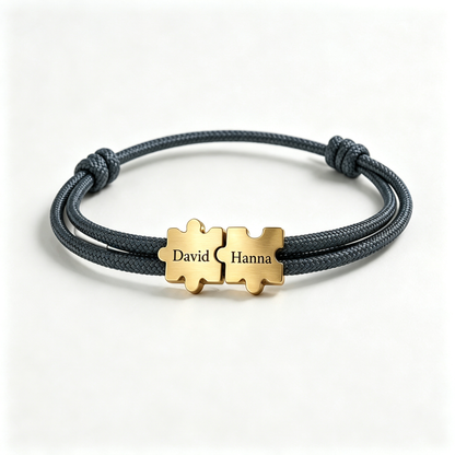 To My Man- Couple Puzzle Custom Name Bracelet