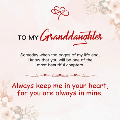 To My Granddaughter - Keep Me In Your Heart Infinity Love Bead Bracelet