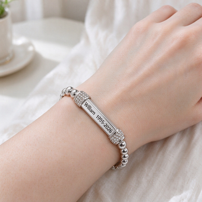 For Memorial - Missing You Always Custom Name And year Bead Bracelet