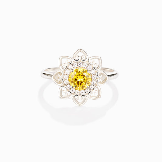 Don't Worry Be Hippie Mandala Ring