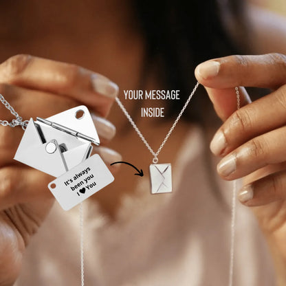 Tiny Wishful Envelope Necklace