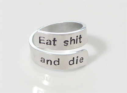 Interesting Inspirational Gift. Motivational Ring. Wrap Ring