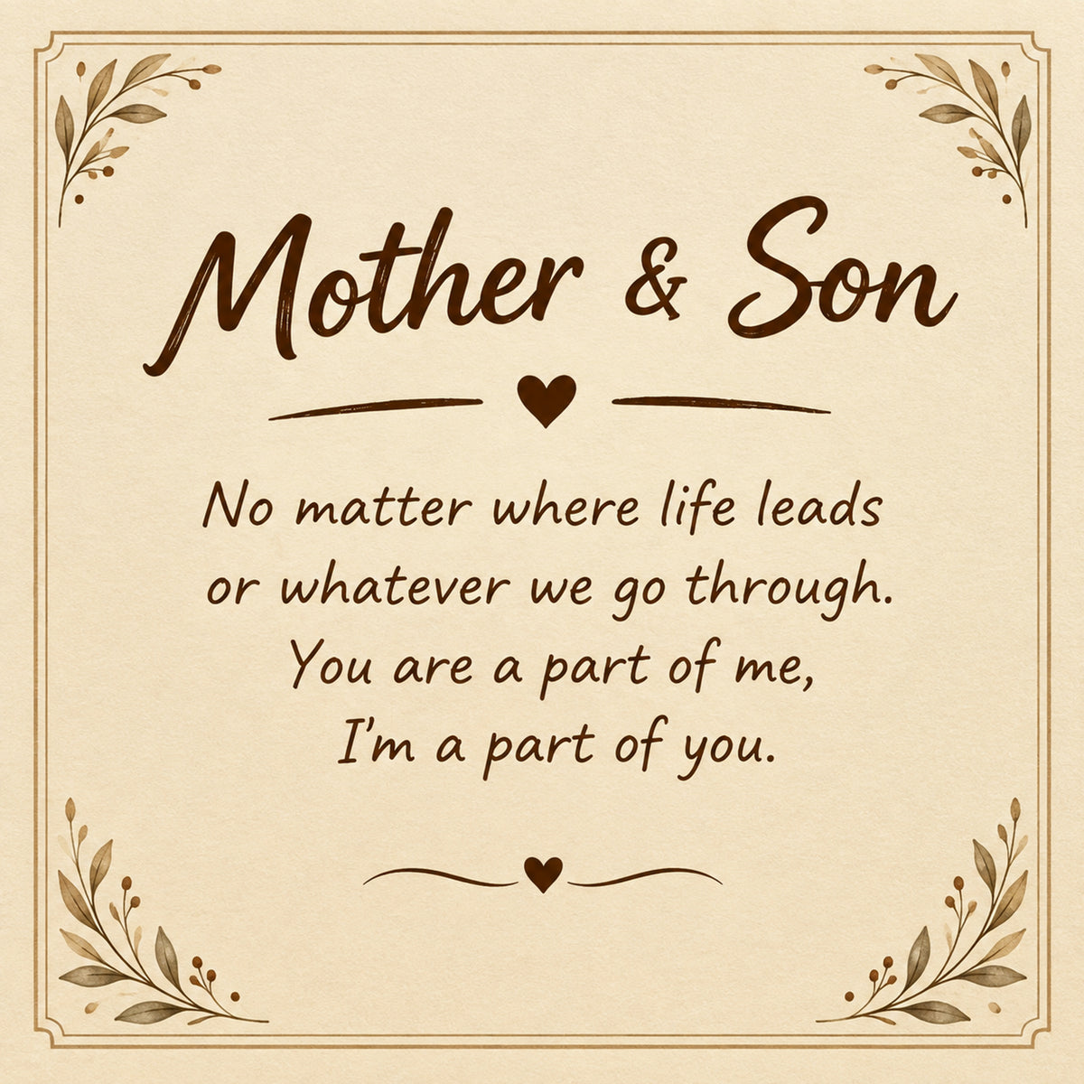 Mother&Son Connected By Heart Custom Name Bond Bracelet