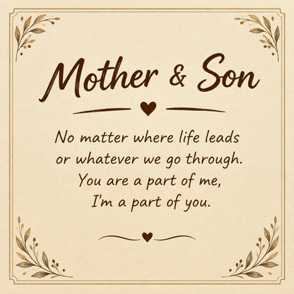 Mother&Son Connected By Heart Custom Name Bond Bracelet