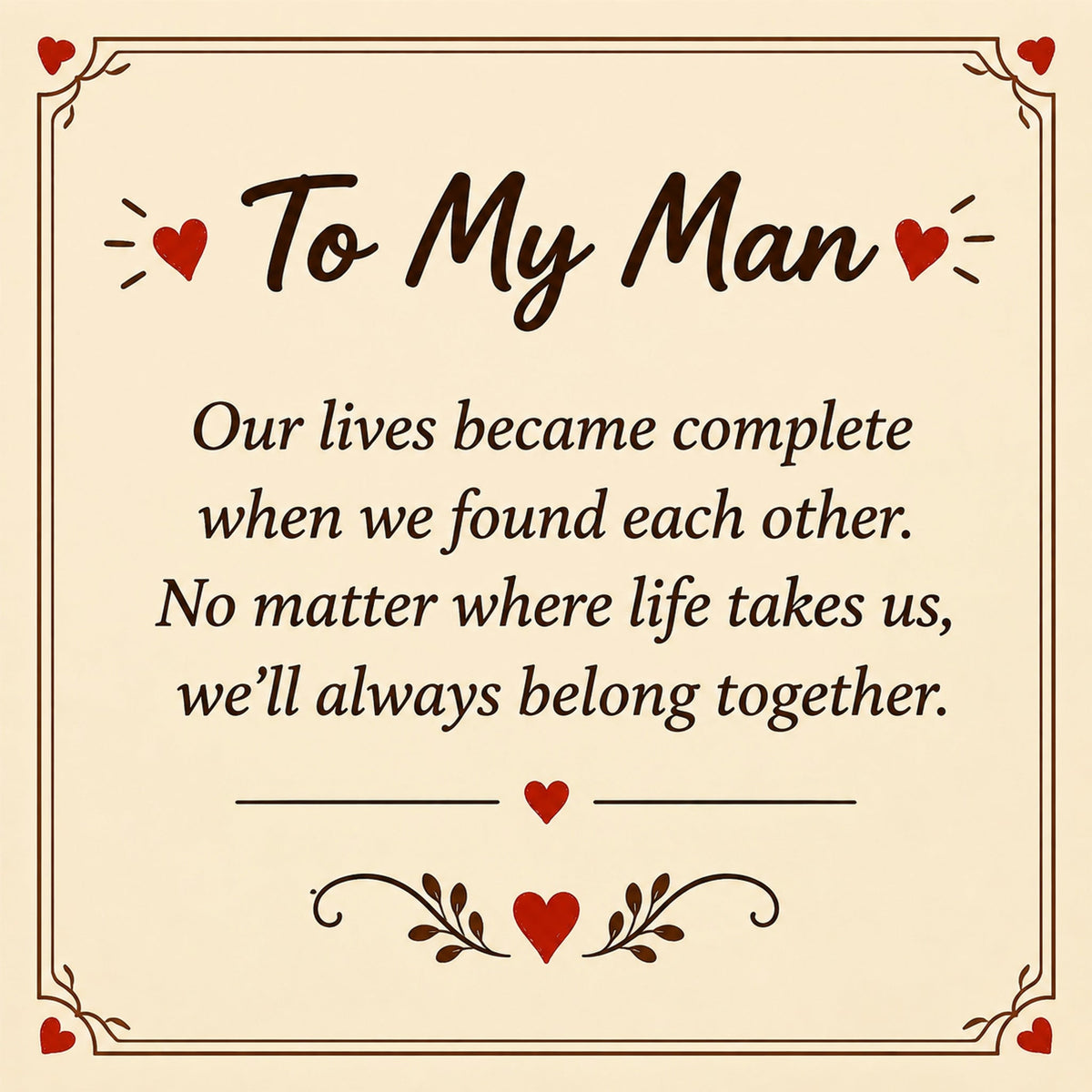 To My Man- Keep Me In Your Heart Infinity Custom Bracelet