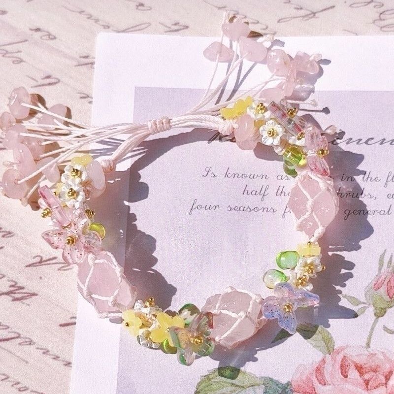 "Forget-me-not" wreath handmade bracelet
