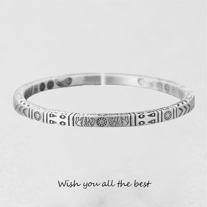 Energy Style silver cuff bracelet